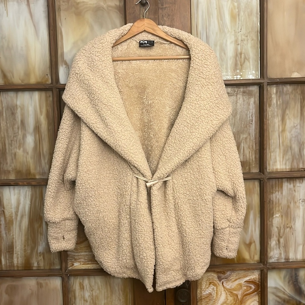 Popflex Sherpa cocoon coat